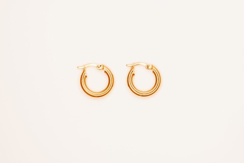 Gold Hoops 14k 16 mm