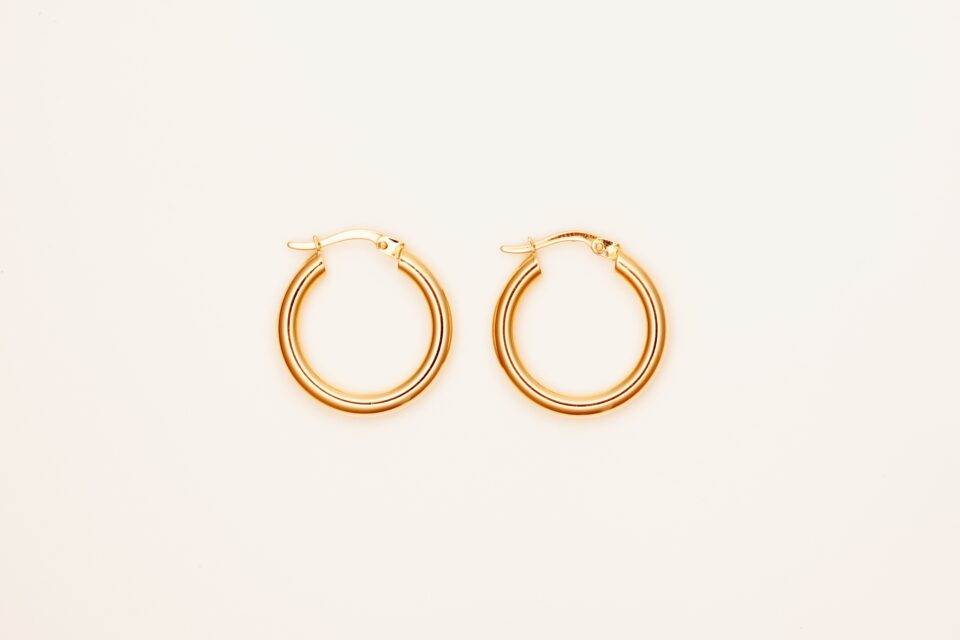 Gold Hoops 14k 21 mm