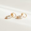 Cosmos Pearl Earrings 14k gold