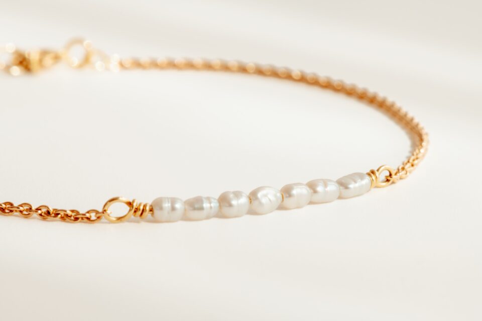 Rice Pearl Bracelet 14k gold