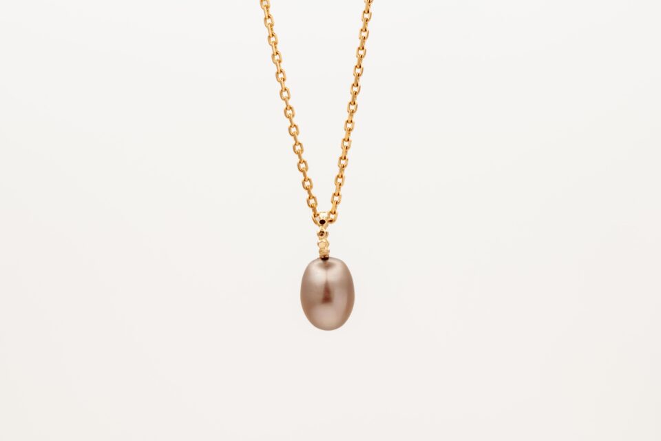 Classic Pearl Charm 14k gold