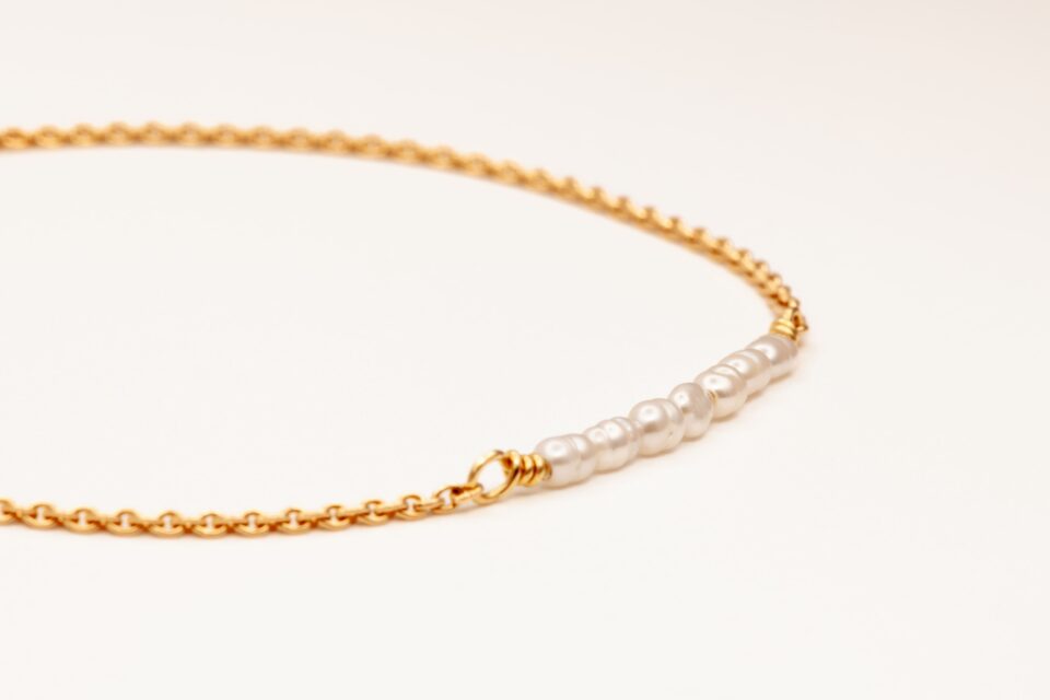 Rice Pearl Bracelet 14k gold