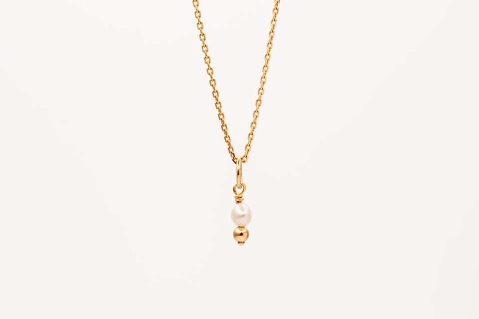 Petite Pearl Charm 14k gold