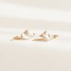 Keshi Pearl Earrings 14k gold