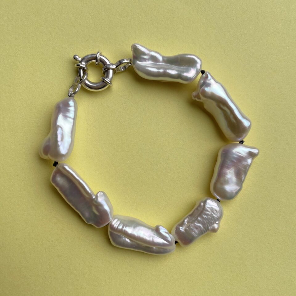 Silver Ono Pearl Bracelet