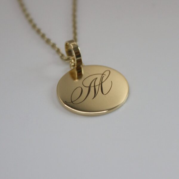 Custom Calligraphy Initial Charm 18ct