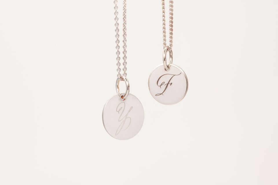 Calligraphy Initial Charm Silver edition