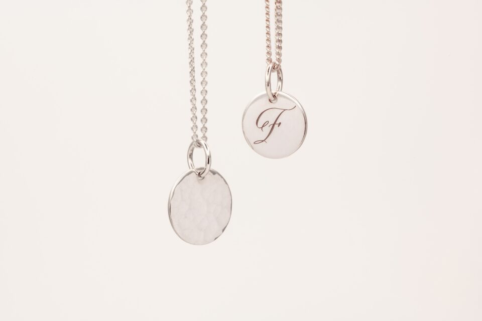 Calligraphy Initial Charm Silver edition